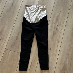 Loft XS maternity Black Leggings EUC
